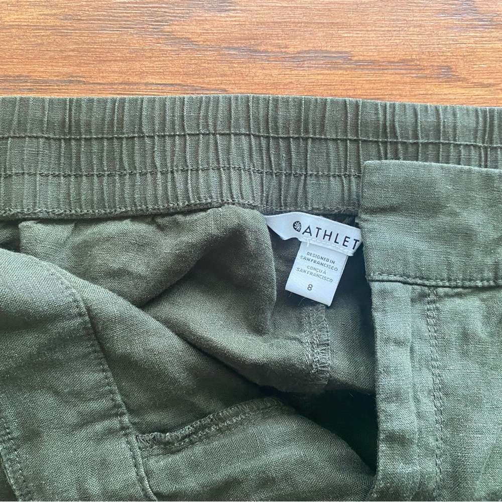 Athleta cargo linen military green skirt - Picture 2 of 2